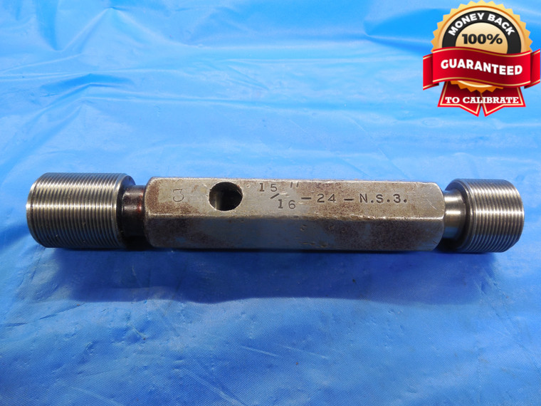 15/16 24 NS 3 THREAD PLUG GAGE .9375 GO NO GO P.D.'S = .9104 & .9139 INSPECTION - DW10373RD