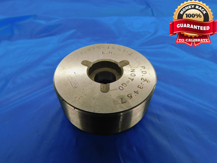 2 3/8 18 NS 2 LEFT HAND THREAD PLUG GAGE 2.375 NO GO ONLY P.D. = 2.3457 L.H. - DW10555RD