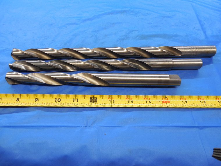 3PCS HSS TWIST DRILL BITS 45/64" 47/64" 25/32" .703125 .764375 .78125  - MS3319BU