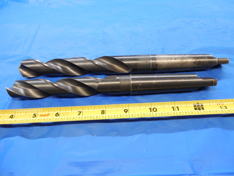 2PCS 29/32 & 61/64 HSS TWIST DRILL BITS MORSE TAPER #4 SHANK .90625 .953125 MT4 - MS3307BU