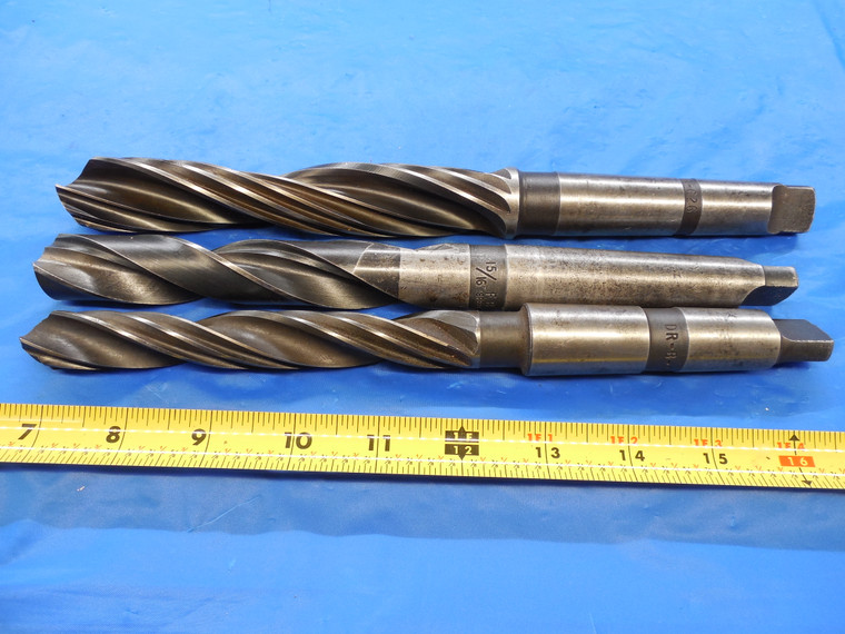 3PCS HSS TWIST DRILL BIT CHIP BREAKER 23/32" 15/16" 1 1/16" MORSE TAPER #3 SHANK - MS3309BU