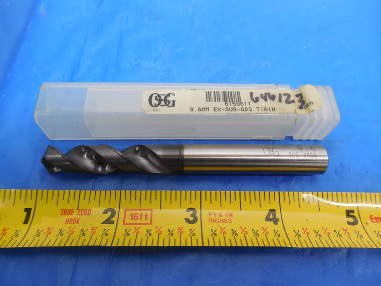 OSG 9.6 MM TIALN STEEL TWIST DRILL BIT 10 MM SHANK 43 MM LOC 92 MM OAL - JH1237SF