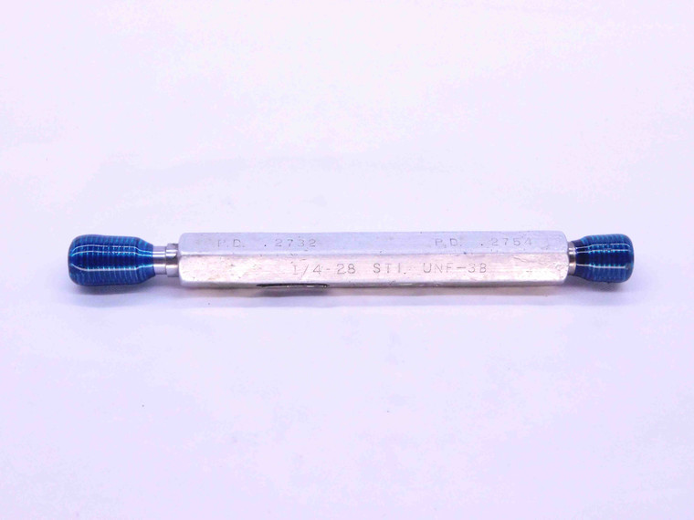 1/4 28 UNF 3B STI HELICOIL THREAD PLUG GAGE .25 GO NO GO P.D.'S = .2732 & .2754 - DT0013BURL