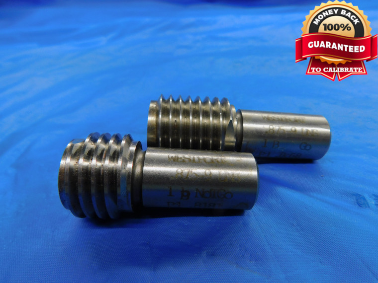 7/8 9 UNS 1B SPECIAL THREAD PLUG GAGE .875 GO NO GO P.D.'S = .8058 & .8181 .8750 - DW10849BU