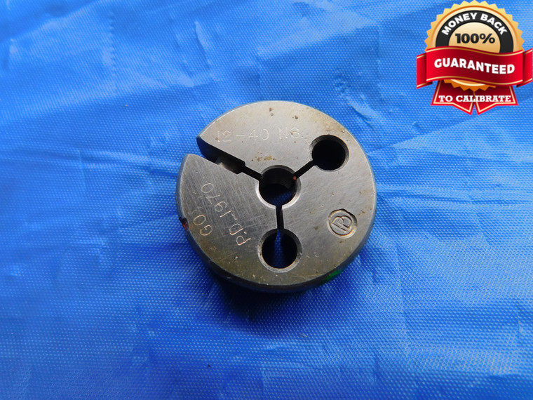 12 40 NS THREAD RING GAGE #12 .216 GO ONLY P.D. = .1970 .2160 INSPECTION CHECK - DW10949BU