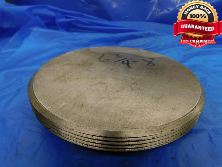 SHOPMADE 6 3/4 8 THREAD PLUG GAGE 6.75 6.750 6.7500 6 3/4"-8 INSPECTION CHECK - DW11114BMIN