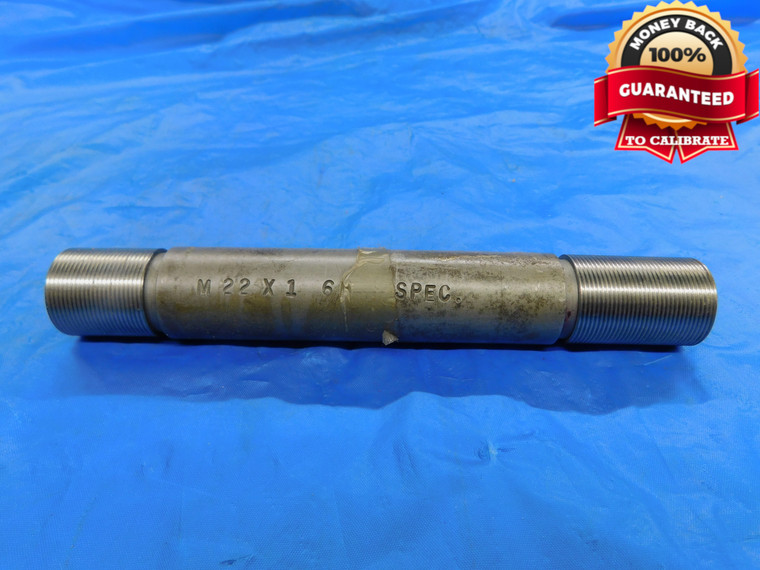 M22 X 1 6H SHOP MADE SPECIAL THREAD PLUG GAGE GO NO GO P.D.'S = .8433 & .8496 - DW11117BMIN