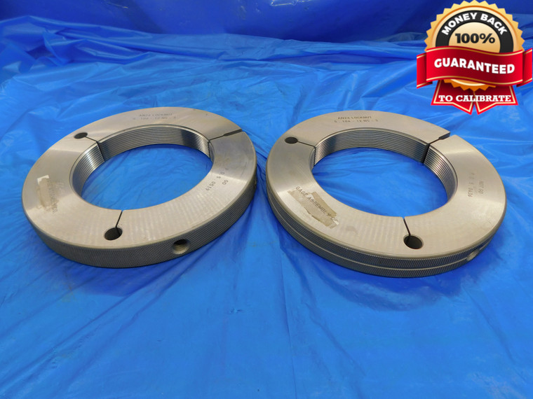 5.106 12 NS 3 AN26 LOCKNUT THREAD RING GAGES GO NO GO P.D.'S = 5.0519 & 5.0436 - DW11149BMIN