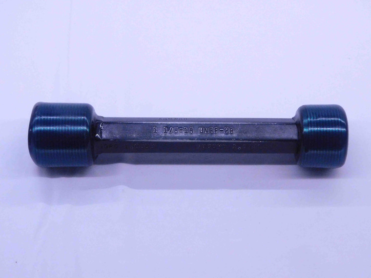 1 1/8 18 UNEF 2B THREAD PLUG GAGE 1.125 1.1250 GO NO GO P.D.'S = 1.0889 & 1.0951 - AY0041BURL