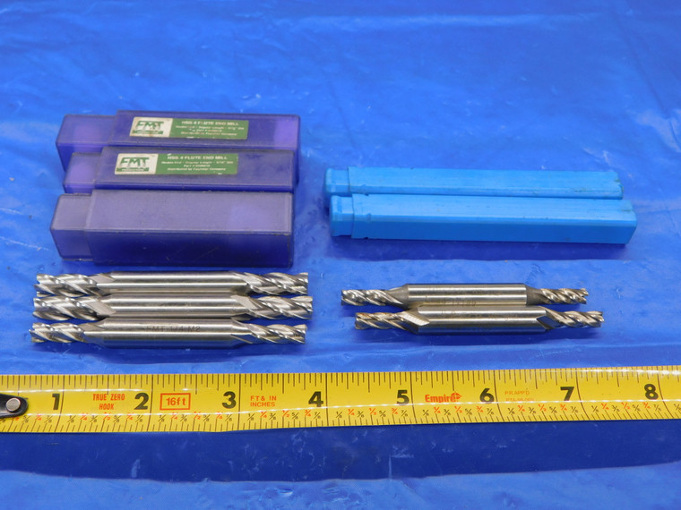 5PCS NEW HSS & M2 COBALT 4 FLUTE DOUBLE ENDED END MILLS 1/4 5/16 7/32 .25 .3125 - MS3852JHD