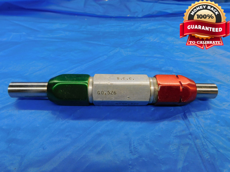 .526 & .528 CL X PIN PLUG GAGE GO NO GO .5313 -.0033 17/32 13.360 mm .5260 .5280 - DW11327BU