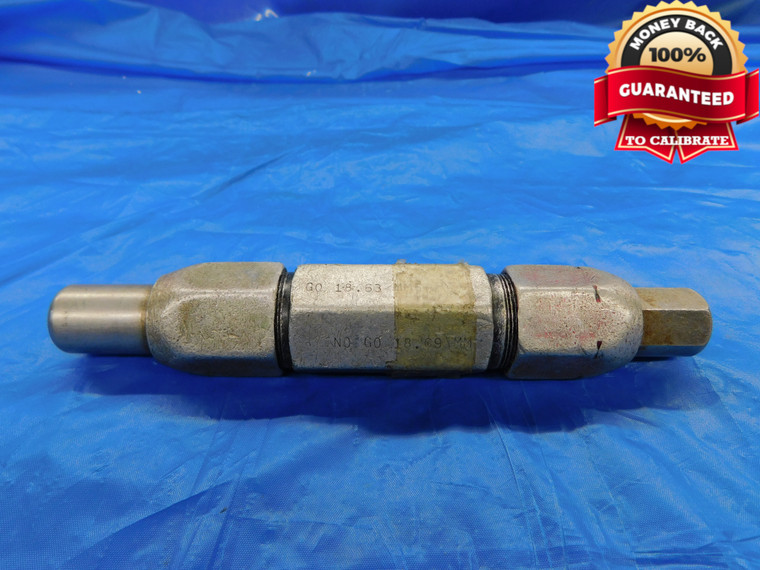 18.63 & 18.69 CL XX mm PIN PLUG GAGE GO NO GO 19.000 -.370 19 .7335 18.630 18.690 - DW11318BU