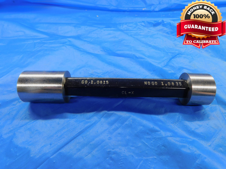 1.0815 & 1.0835 CL X PIN PLUG GAGE GO NO GO 1.0781 +.0034 1 5/64 27.470 mm   - DW11344BU