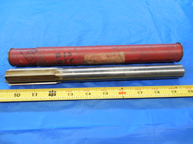 CLEVELAND .9855" O.D. HSS CHUCKING REAMER 7/8 SHANK 8 FLUTE 2 3/4 LOC 10 1/2 OAL - MS3897BU