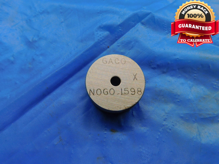.1598 CLASS X MASTER PLAIN BORE RING GAGE .1563 +.0035 OVERSIZE 5/32 4 mm CHECK - DW11458BU