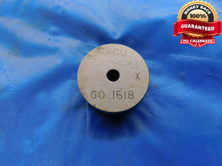 .1618 CLASS X MASTER PLAIN BORE RING GAGE .1563 +.0055 OVERSIZE 5/32 4 mm CHECK - DW11460BU