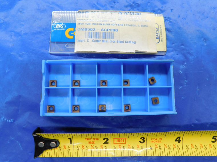 10PCS NEW BIG DIASHOWA CM0502 ACP200 CARBIDE TYPE C CUTTER MINI INSERTS - MS3916BU