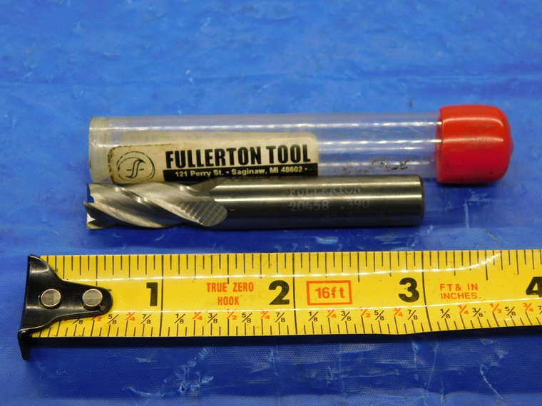 NEW FULLERTON 25/64 O.D. SOLID CARBIDE END MILL 7/16 SHANK 4 FL 20458 .390625 - MS3926BU