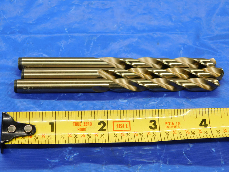 3PCS PTD 7.3MM M42 COBALT JOBBER TWIST DRILL BIT 2 1/2 LOC 4 1/4 OAL 7.3 - MS3931BU