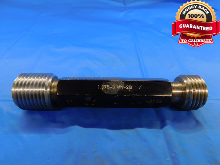 1 3/8 8 UN 2B THREAD PLUG GAGE 1.375 GO NO GO P.D.'S = 1.2940 & 1.3030 1.3750 - DW11518BU