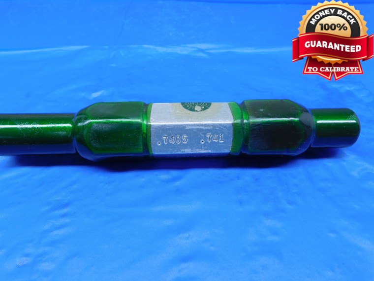 0.7405 & 0.741 PIN PLUG GAGE GO NO GO .7500 +.0061 UNDERSIZE 3/4 19 mm  .7410 - JR0191AC1