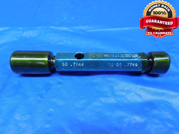 0.7744 & 0.7749 CL X PIN PLUG GAGE GO NO GO .7813 -.0064 25/32 19.682 mm   - JR0183AC1