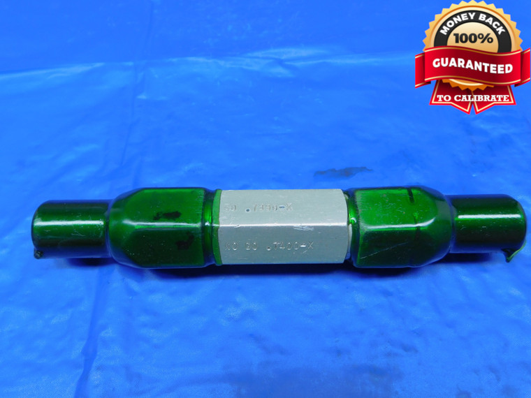 0.7390 & 0.7400 CL X PIN PLUG GAGE GO NO GO .7500 +.0046 3/4 18.796 0.739 0.740 - JR0188AC1