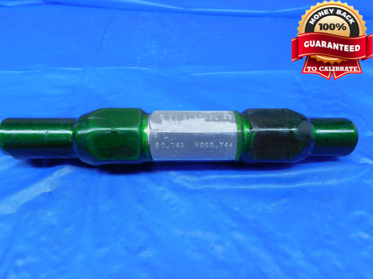 .743 & .744 MASTER PLAIN BORE RING GAGE .7500 -.0060 3/4 19 mm .7430 .7440 - JR0213AC1