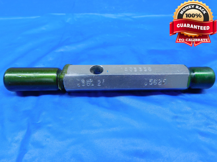 .5612 & .5625 PIN PLUG GAGE GO NO GO ONSIZE 9/16 14.254 mm   - JR0272AC1