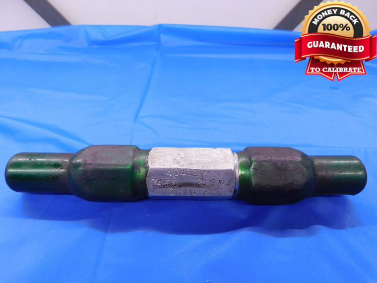 .7455 & .7465 PIN PLUG GAGE GO NO GO .7500 -.0035 UNDERSIZE 3/4 19 mm   - MB0019AC1