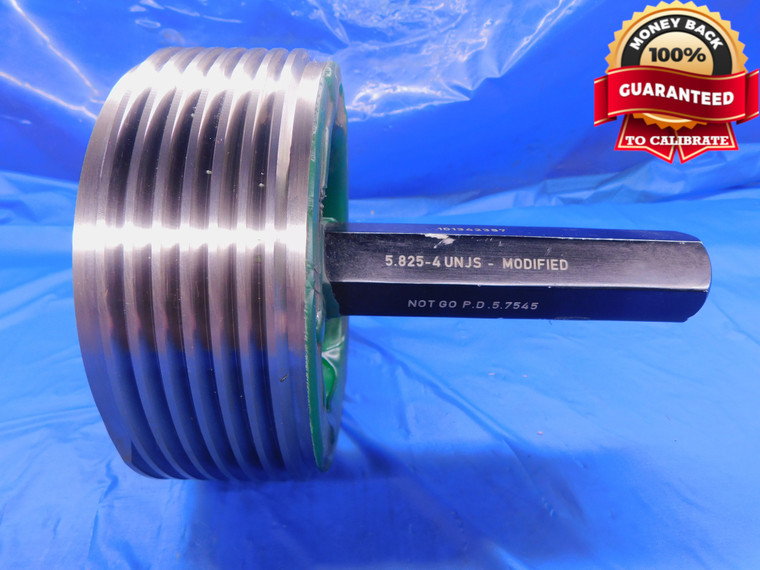 5.825 4 UNJS MODIFIED THREAD PLUG GAGE 5.8250 NO GO ONLY P.D. = 5.7435 - DW11649AB1