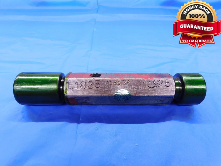 1.1825 & 1.1925 PIN PLUG GAGE GO NO GO 1.1875 -.0050 UNDERSIZE 1 3/16 30 mm   - MB0046AC1