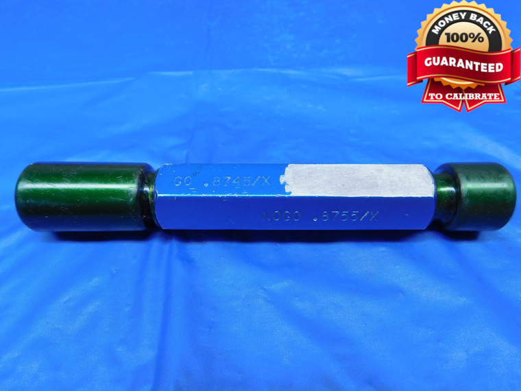 .8745 & .8755 CL X MASTER PLAIN BORE RING GAGE .8750 -.0005 7/8 22.212 mm   - JR0321AC1