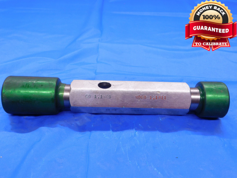 1.1801 & 1.1811 CL X PIN PLUG GAGE GO NO GO 1.1875 -.0064 1 3/16 30 mm   - MB0193AC1