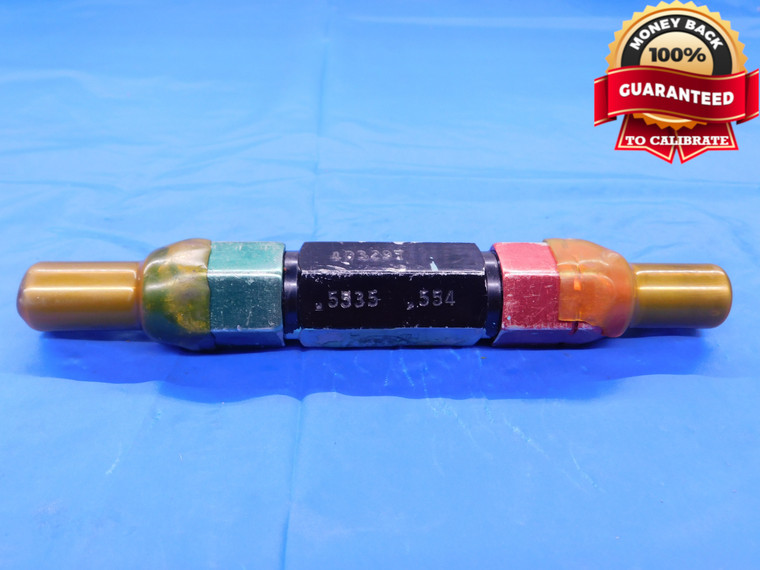 .5535 & .554 PIN PLUG GAGE GO NO GO .5625 +.0066 UNDERSIZE 9/16 14 mm  .5540 - MB0258AC1