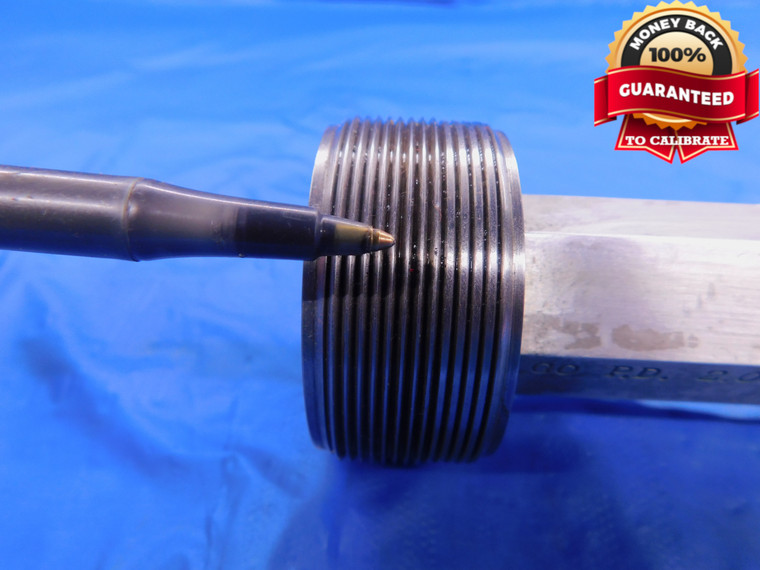 2 1/8 16 3B LEFT HAND THREAD PLUG GAGE 2.125 GO NO GO P.D.'S = 2.0844 & 2.0896  - DW11698AD1