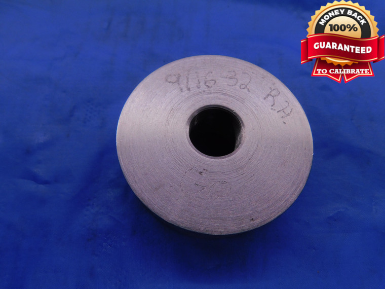 SHOPMADE 9/16 32 THREAD RING GAGE .5625 9/16"-32 GO ONLY INSPECTION CHECK - DW11651AD1