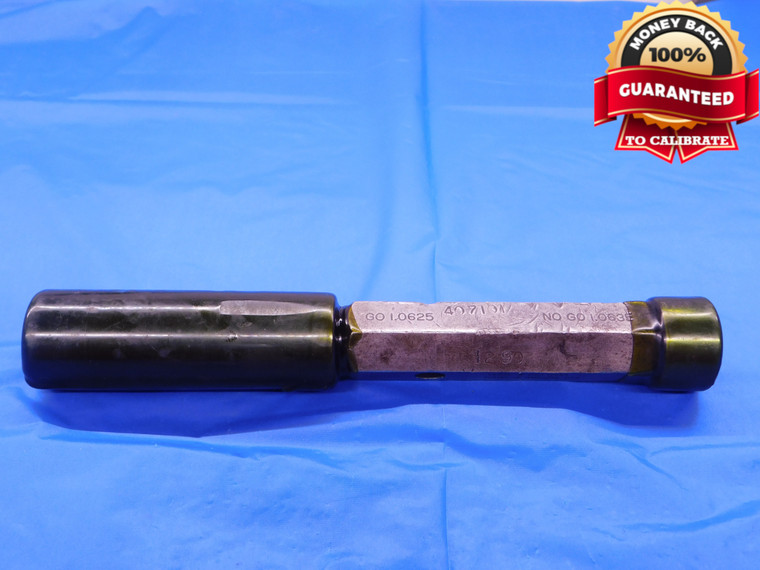 1.0625 & 1.0635 PIN PLUG GAGE GO NO GO ONSIZE 1 1/16 27 mm   - MB0316AC1