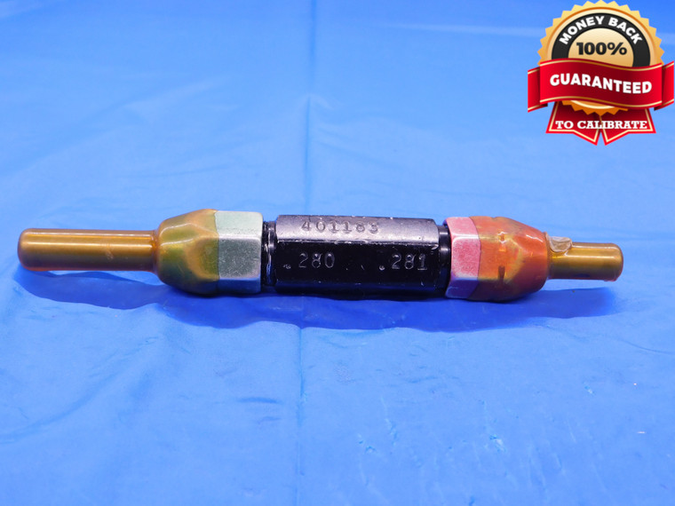 .280 & .281 PIN PLUG GAGE GO NO GO .2813 -.0003 UNDERSIZE 9/32 7 mm .2800 .2810 - MB0311AC1