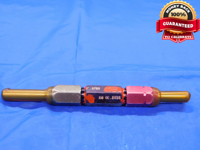 .2525 & .2535 PIN PLUG GAGE GO NO GO .2500 +.0025 OVERSIZE 1/4 6.414 mm   - MB0379AC1