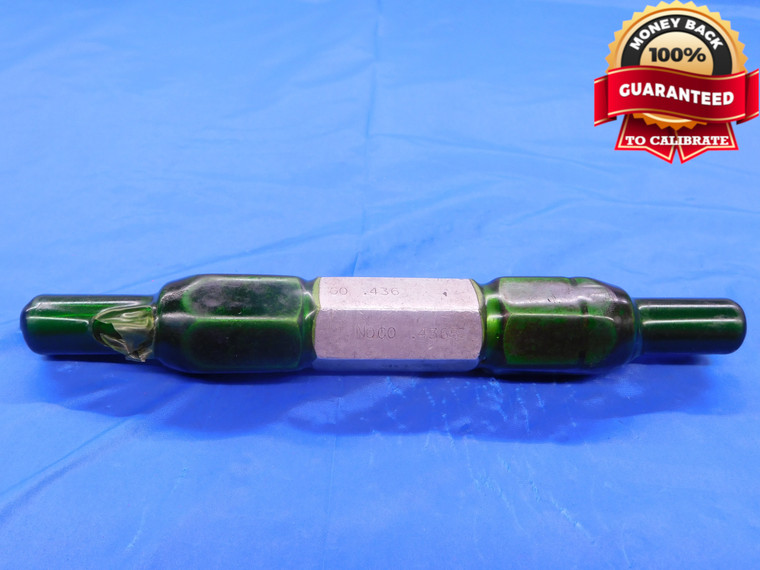 .436 & .4365 PIN PLUG GAGE GO NO GO .4375 -.0010 UNDERSIZE 7/16 11 mm .4360  - MB0415AC1