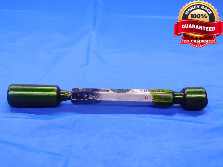 .4985 & .4995 PIN PLUG GAGE GO NO GO .5000 -.0005 UNDERSIZE 1/2 12.687 mm   - MB0422AC1