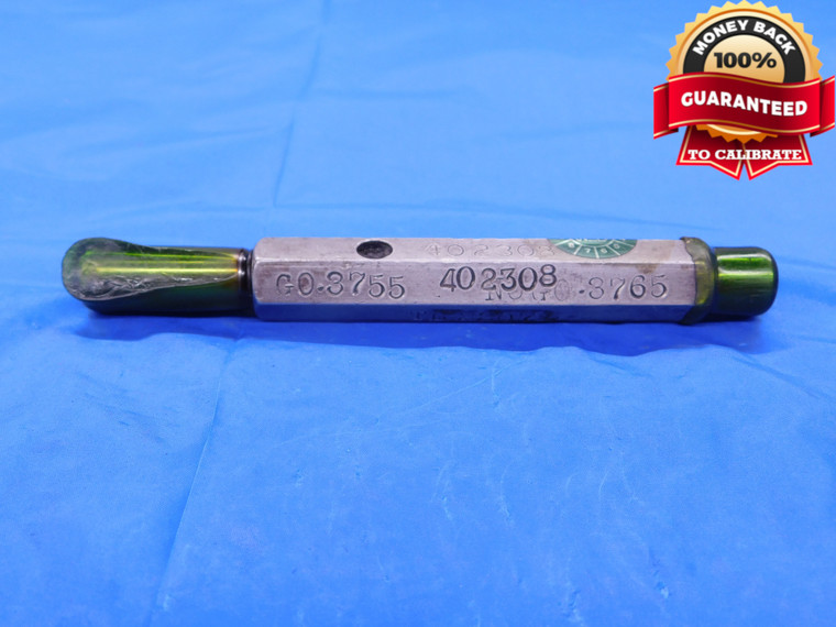 .3755 & .3765 PIN PLUG GAGE GO NO GO .3750 +.0005 OVERSIZE 3/8 9.563 mm   - MB0492AC1