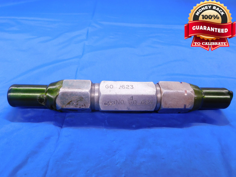 .623 & .624 PIN PLUG GAGE GO NO GO .6250 -.0010 UNDERSIZE 5/8 16 mm .6230 .6240 - MB0513AC1