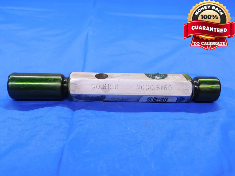 .6150 & .6160 PIN PLUG GAGE GO NO GO .6250 +.0056 5/8 15.646 mm .615 .616 - MB0503AC1