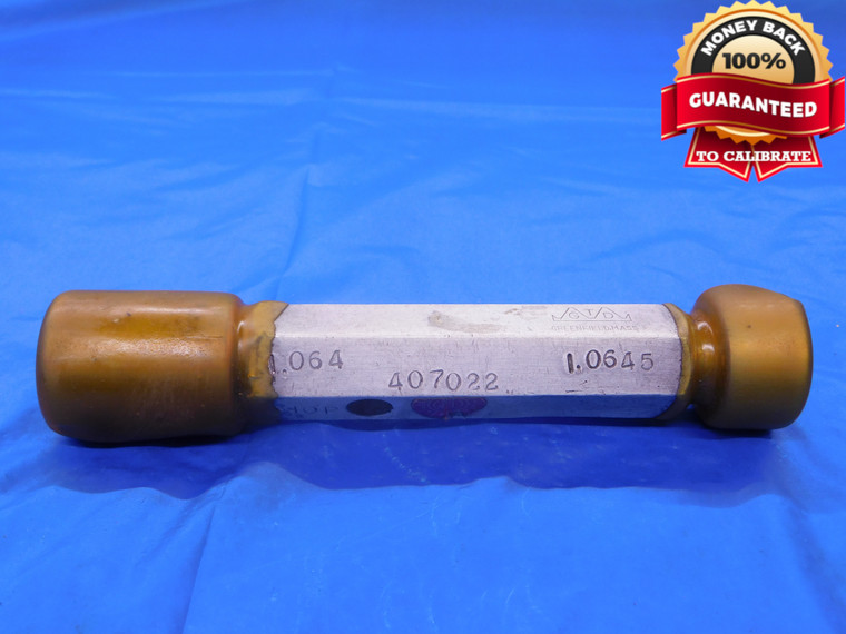 1.064 & 1.0645 PIN PLUG GAGE GO NO GO 1.0625 +.0015 1 1/16 27 mm 1.0640  - MB0536AC1