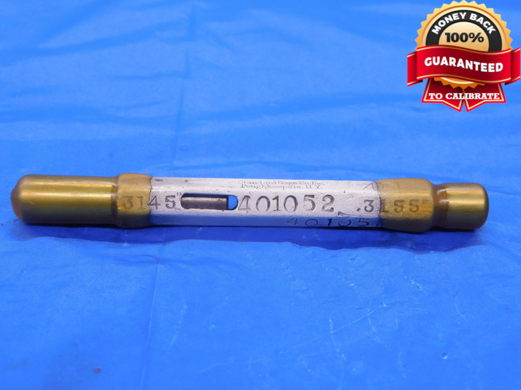 .3145 & .3155 PIN PLUG GAGE GO NO GO .3125 +.0020 OVERSIZE 5/16 8 mm   - MB0606AC1