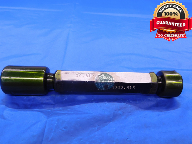 .812 & .813 CL X PIN PLUG GAGE GO NO GO .8125 -.0005 13/16 20.650 mm .8120 .8130 - MB0602AC1