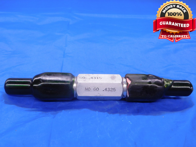 .4315 & .4325 PIN PLUG GAGE GO NO GO .4375 -.0050 UNDERSIZE 7/16 11 mm   - MB0653AC1