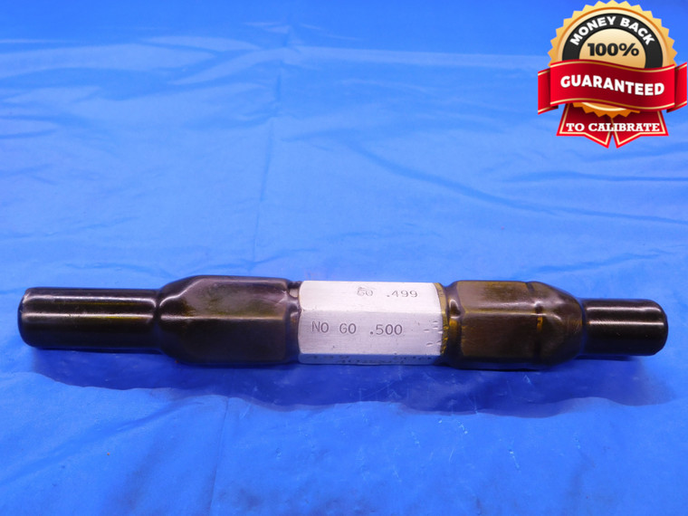 .499 & .500 PIN PLUG GAGE GO NO GO ONSIZE 1/2 12.700 mm .4990 .5000 .5 .50 - MB0670AC1